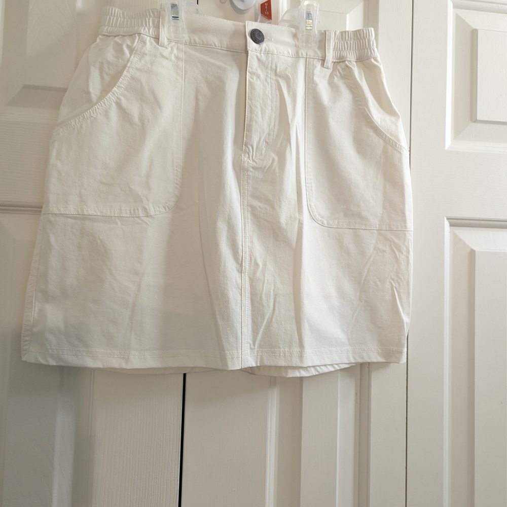 Baleaf Golf Skort Skirt Womens S White Pockets Stretch Tennis Lightweight Short.